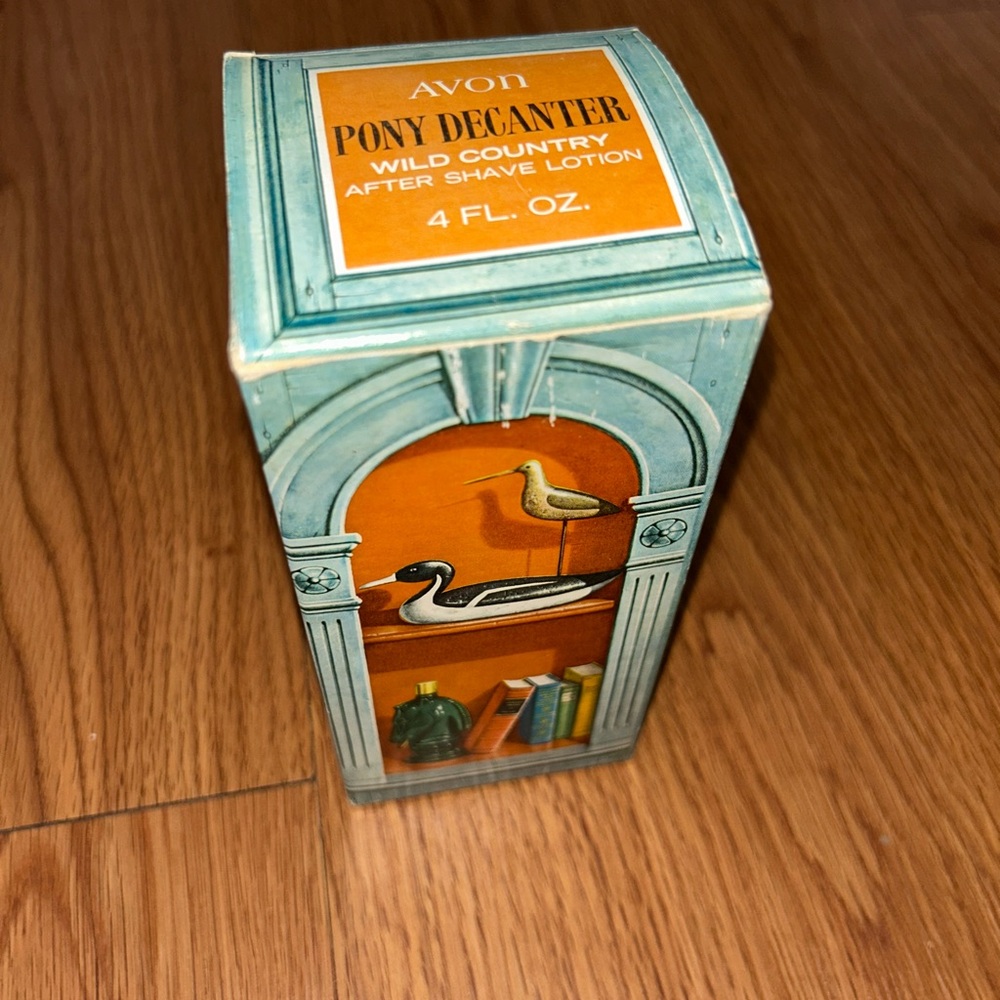 vintage Avon Pony Decanter containing Wild Country aftershave lotion